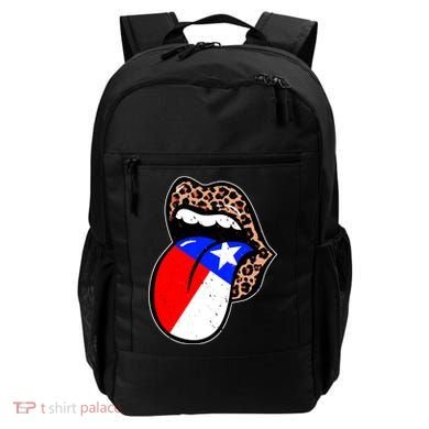 Leopard Print Lips with American Flag Backpack