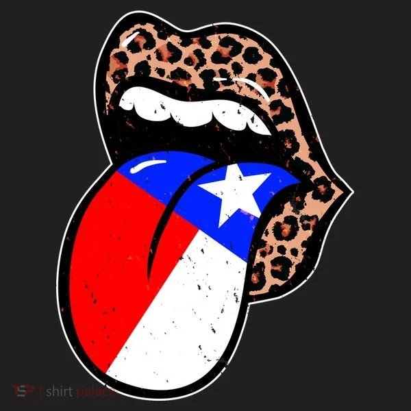 Leopard Print Lips with American Flag Tumbler