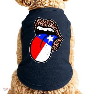 Leopard Print Lips with American Flag Doggie Tank