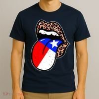 Leopard Print Lips with American Flag T-Shirt thumb 3