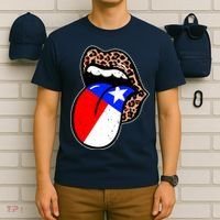 Leopard Print Lips with American Flag T-Shirt thumb 6