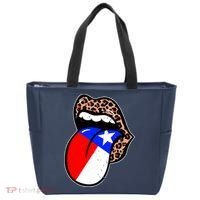 Leopard Print Lips with American Flag Tote Bag thumb 0