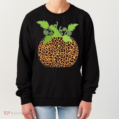 Leopard Print Pumpkin Women's Sweatshirt