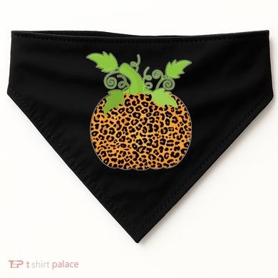 Leopard Print Pumpkin USA-Made Doggie Bandana