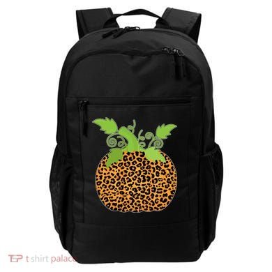 Leopard Print Pumpkin Backpack