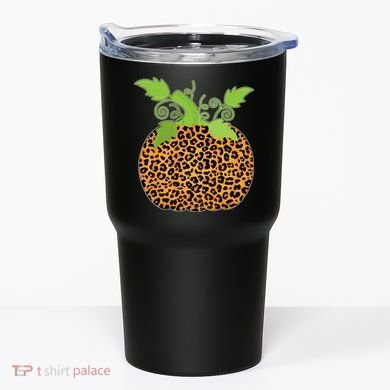 Leopard Print Pumpkin Tumbler