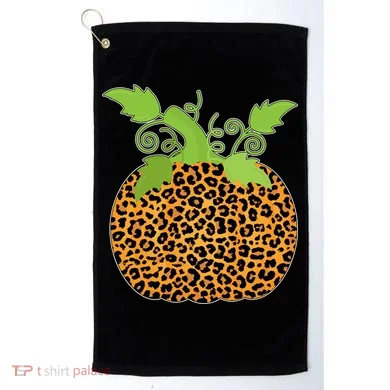 Leopard Print Pumpkin Golf Towel
