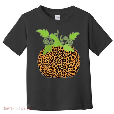 Leopard Print Pumpkin Toddler T-Shirt