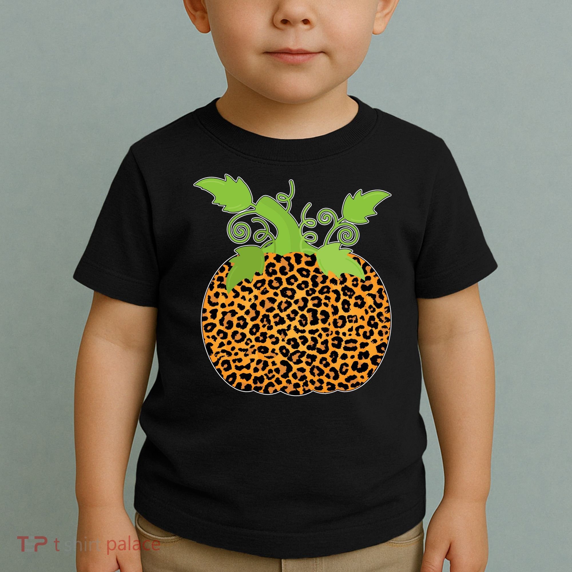 Leopard Print Pumpkin Toddler T-Shirt