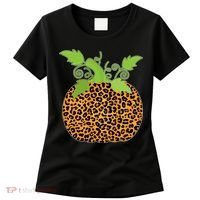 Leopard Print Pumpkin Women's T-Shirt thumb 0