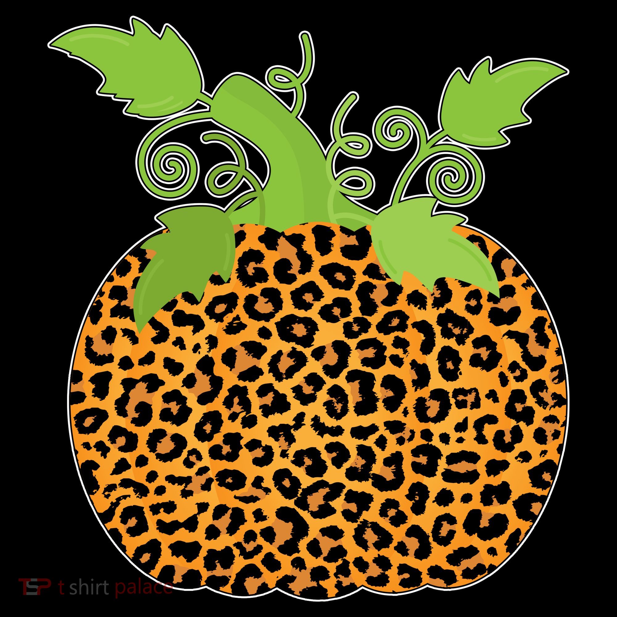 Leopard Print Pumpkin Women's T-Shirt