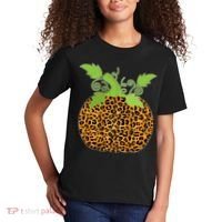 Leopard Print Pumpkin Kids T-Shirt thumb 2