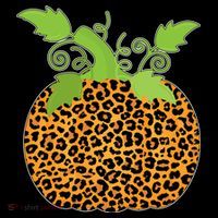 Leopard Print Pumpkin Kids T-Shirt thumb 4