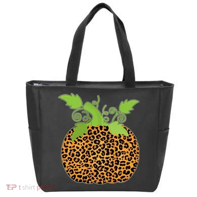 Leopard Print Pumpkin Tote Bag