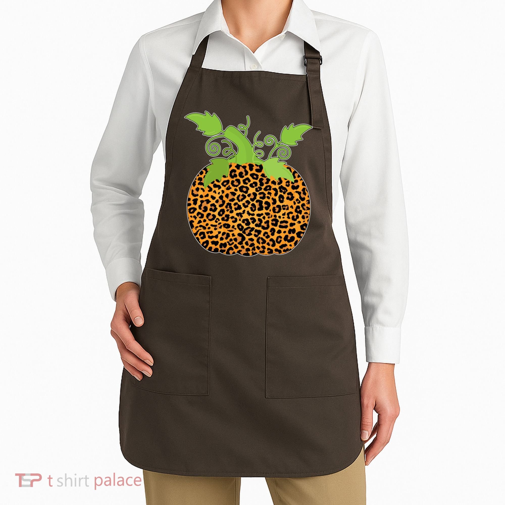 Leopard Print Pumpkin Apron