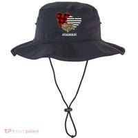 Leopard Red Plaid Striped Hearts Teacher Life Valentines Day Bucket Hat thumb 0