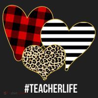 Leopard Red Plaid Striped Hearts Teacher Life Valentines Day Tumbler thumb 3