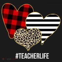 Leopard Red Plaid Striped Hearts Teacher Life Valentines Day Women's Tank Top thumb 5