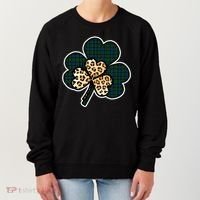 Leopard Shamrocks Clover Women's Sweatshirt thumb 0