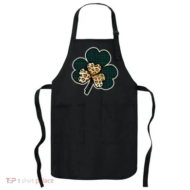Leopard Shamrocks Clover Apron