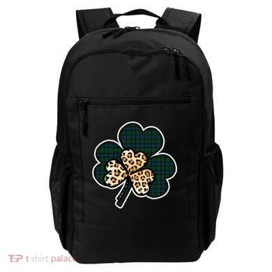 Leopard Shamrocks Clover Backpack