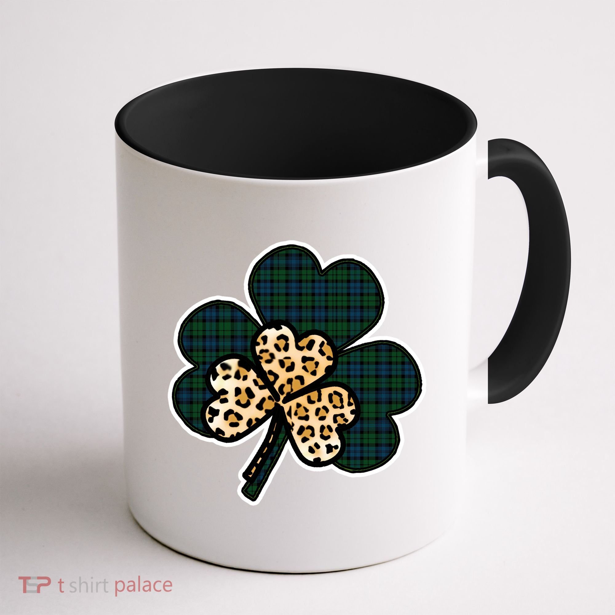 Leopard Shamrocks Clover Coffee Mug