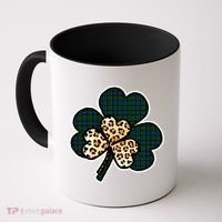 Leopard Shamrocks Clover Coffee Mug thumb 0