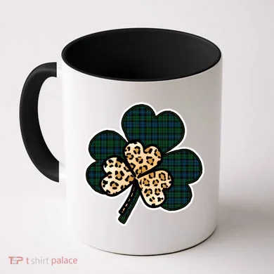Leopard Shamrocks Clover Coffee Mug