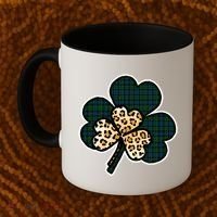 Leopard Shamrocks Clover Coffee Mug thumb 2
