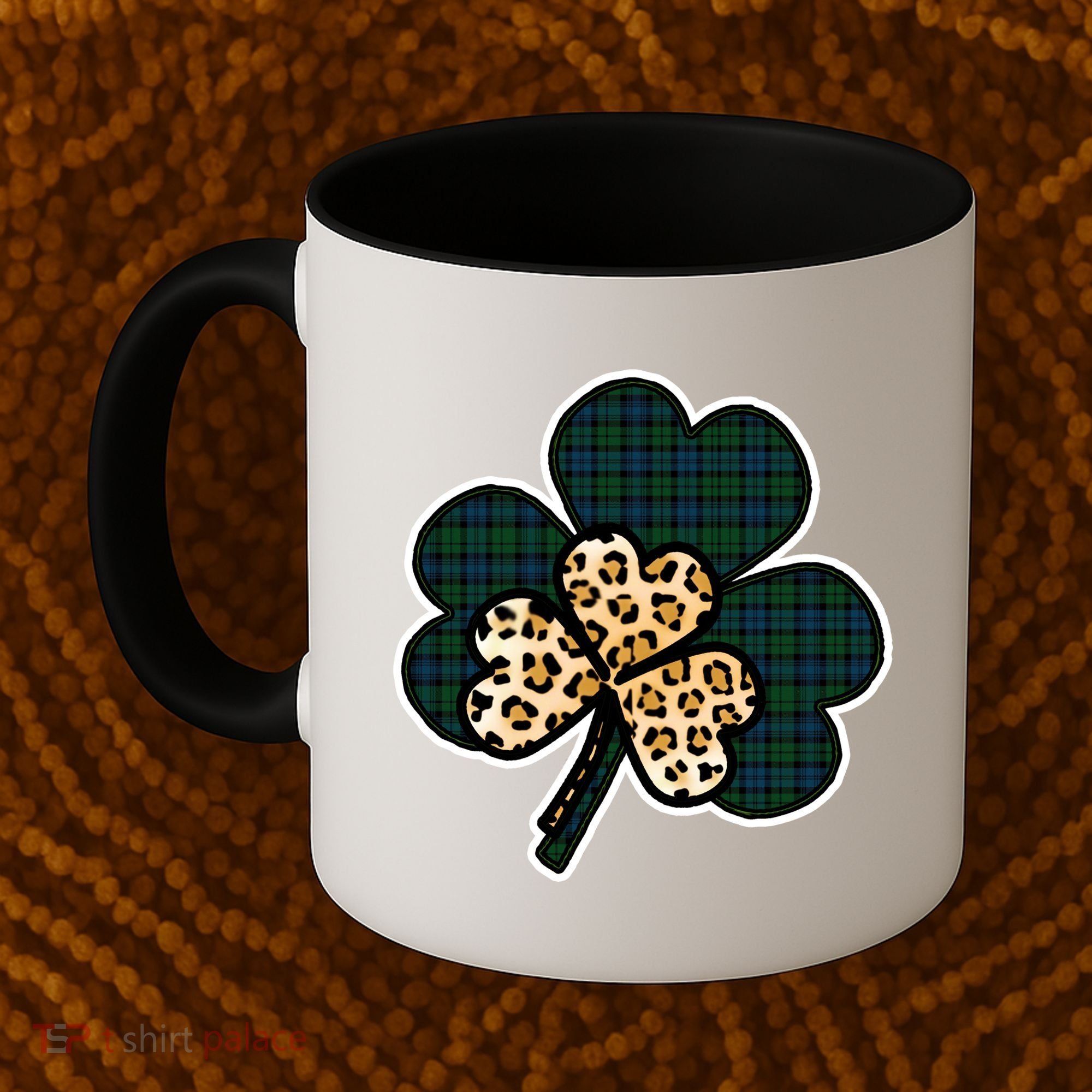 Leopard Shamrocks Clover Coffee Mug