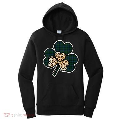 Leopard Shamrocks Clover Women's Hoodie