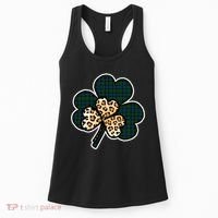 Leopard Shamrocks Clover Women's Tank Top thumb 0