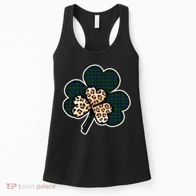 Leopard Shamrocks Clover Women's Tank Top