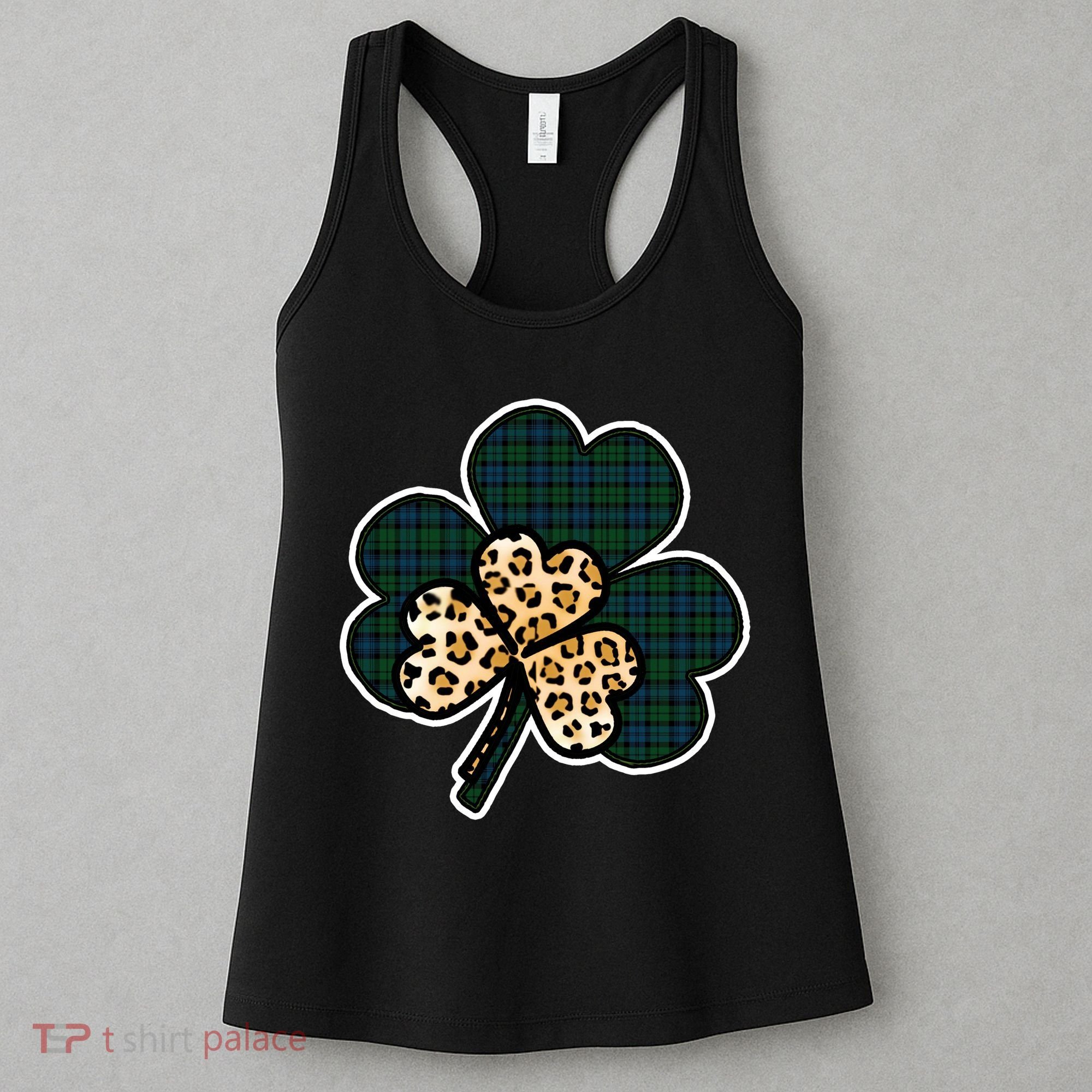 Leopard Shamrocks Clover Women's Tank Top