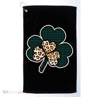 Leopard Shamrocks Clover Golf Towel thumb 0