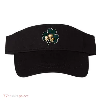 Leopard Shamrocks Clover Visor