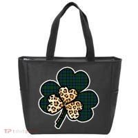 Leopard Shamrocks Clover Tote Bag thumb 0