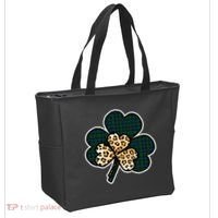 Leopard Shamrocks Clover Tote Bag thumb 2