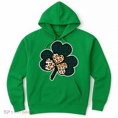 Leopard Shamrocks Clover Hoodie