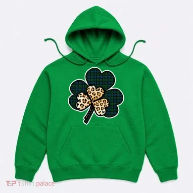 Leopard Shamrocks Clover Hoodie