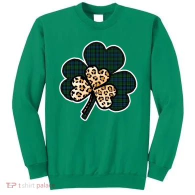 Leopard Shamrocks Clover Sweatshirt
