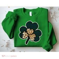 Leopard Shamrocks Clover Sweatshirt thumb 2