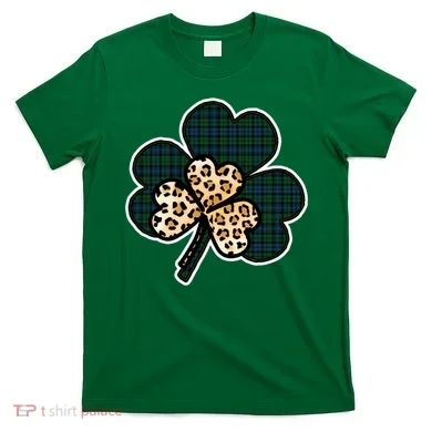 Leopard Shamrocks Clover T-Shirt