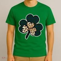 Leopard Shamrocks Clover T-Shirt thumb 3