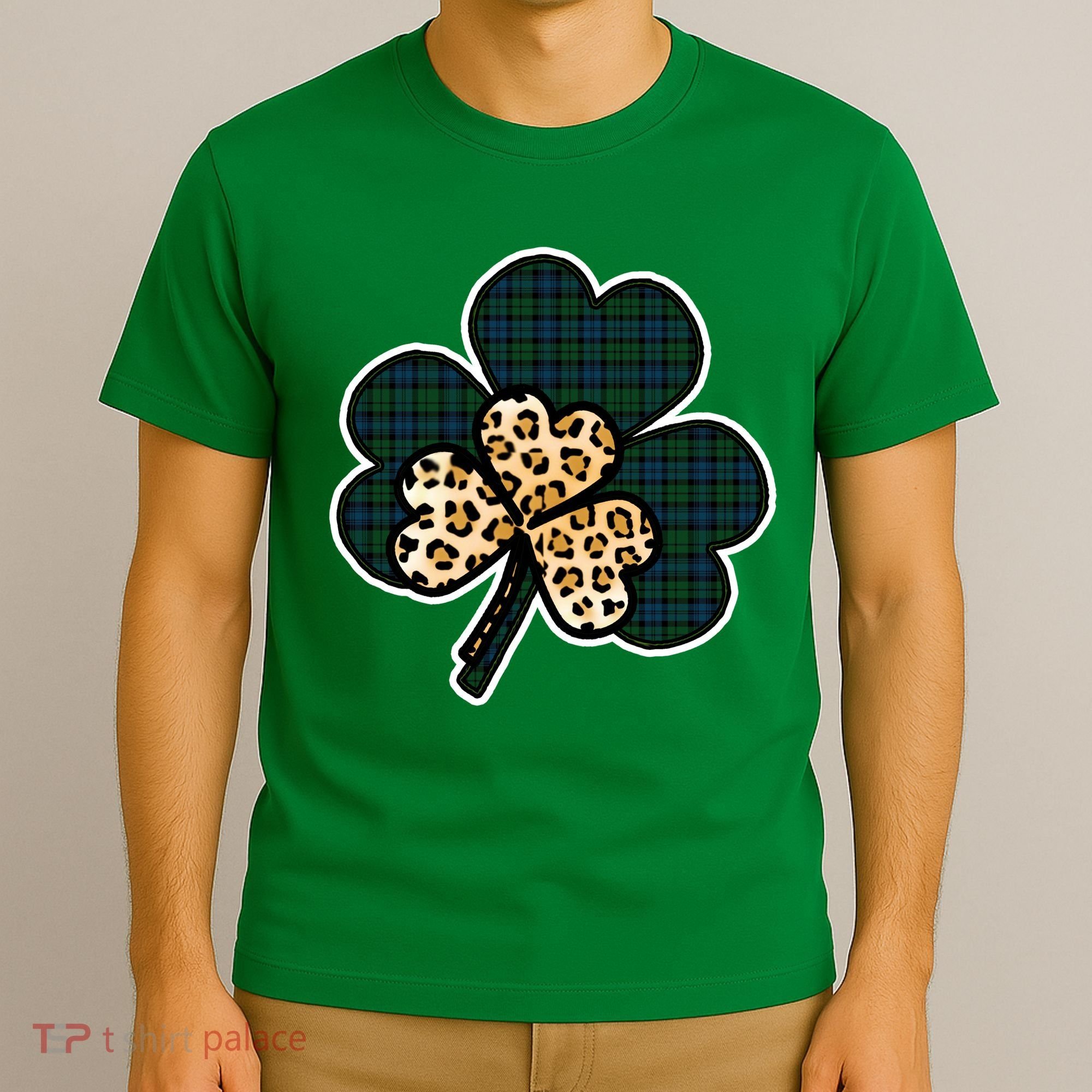 Leopard Shamrocks Clover T-Shirt