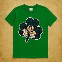 Leopard Shamrocks Clover T-Shirt thumb 5