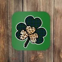 Leopard Shamrocks Clover Coaster thumb 0