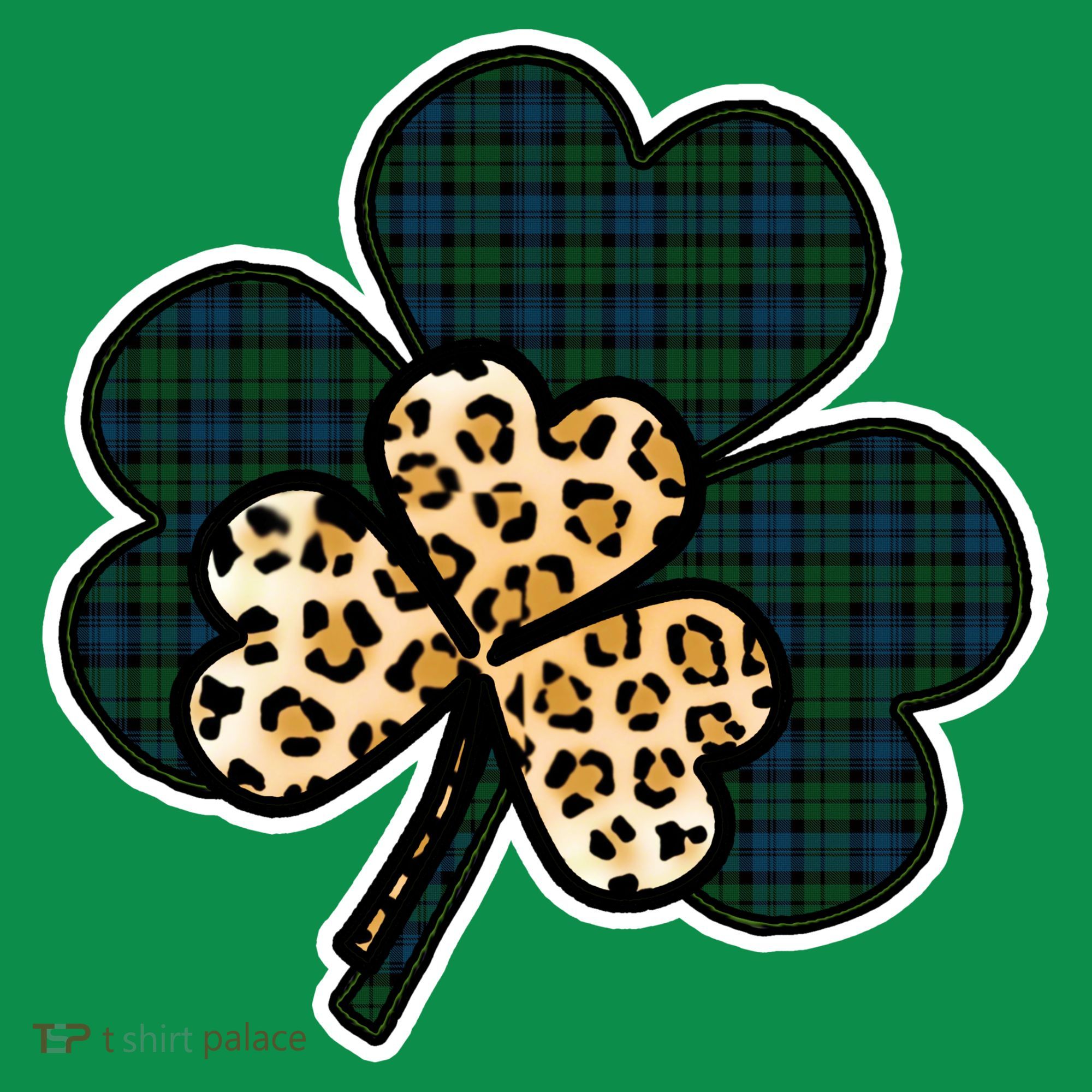 Leopard Shamrocks Clover Mousepad
