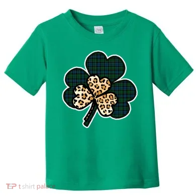 Leopard Shamrocks Clover Toddler T-Shirt