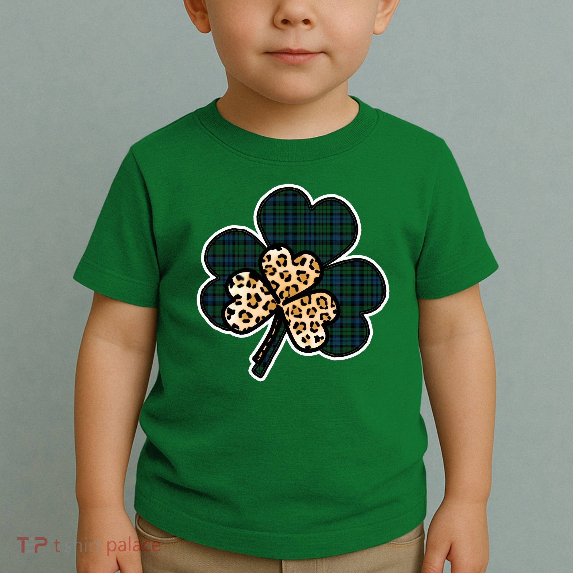 Leopard Shamrocks Clover Toddler T-Shirt